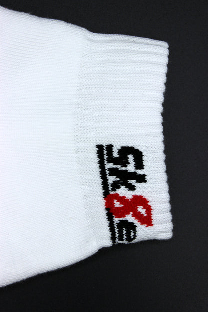 weisse sk8erboy socken quarter socks detailansicht